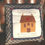 Blue Gingham Cushion with Message 