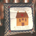 Blue Gingham Cushion with Message