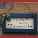 Blue Wooden Wall Plaque for Mothers