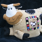 Corduroy Cow Door Stop