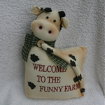 Cow Fabric Door Stop