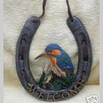 Kingfisher Horseshoe Wall Plaque